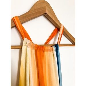 H&M Halter Neckline Chiffon-like Maxi Summer Dress